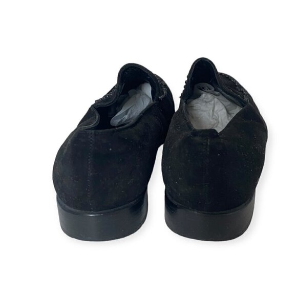 Vintage French Accessoire Diffusion Black suede loafer, Size 38.5EU, beads - Picture 6 of 13
